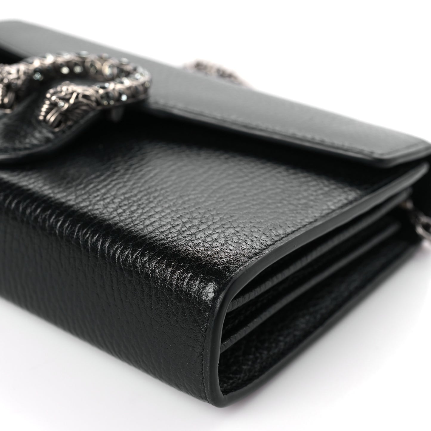 Calfskin Mini Dionysus Chain Wallet Black