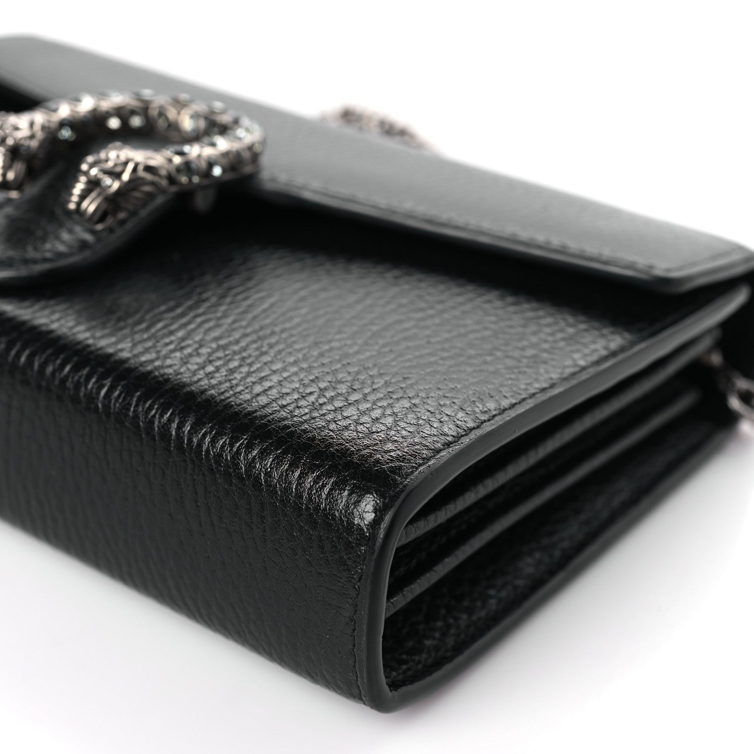 Gucci Calfskin Mini Dionysus Chain Wallet Black 8 of 8