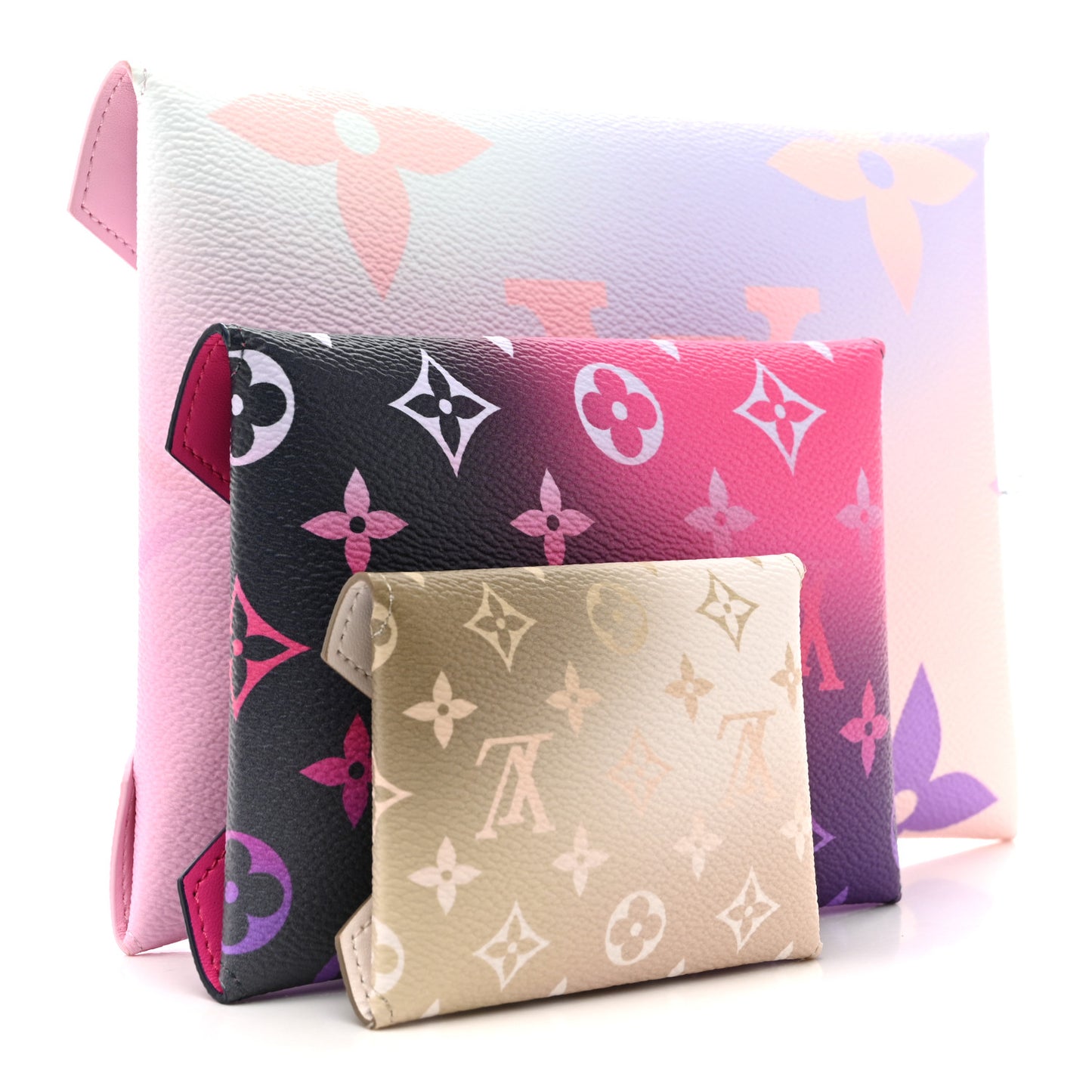 Monogram Giant Spring in the City Kirigami Pochette Set Sunrise Pastel Midnight Fuchsia Sunset Kaki