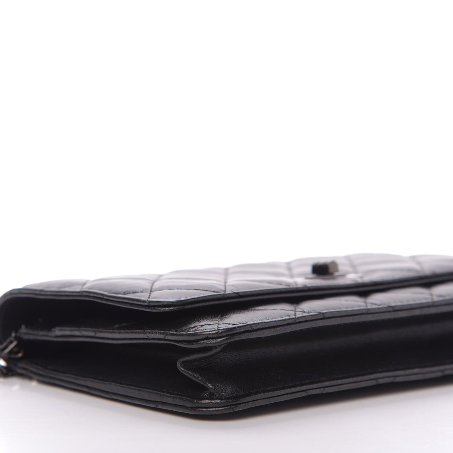 Aged Calfskin Quilted Reissue Wallet On Chain WOC So Black