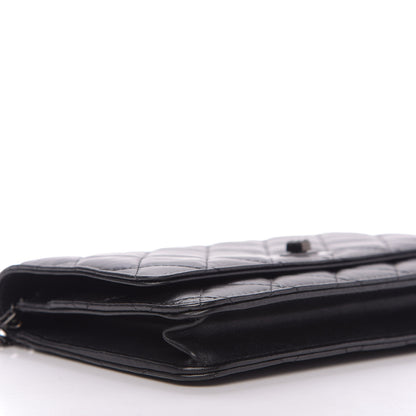 Chanel Aged Calfskin Quilted Reissue Wallet On Chain WOC So Black 6 of 10