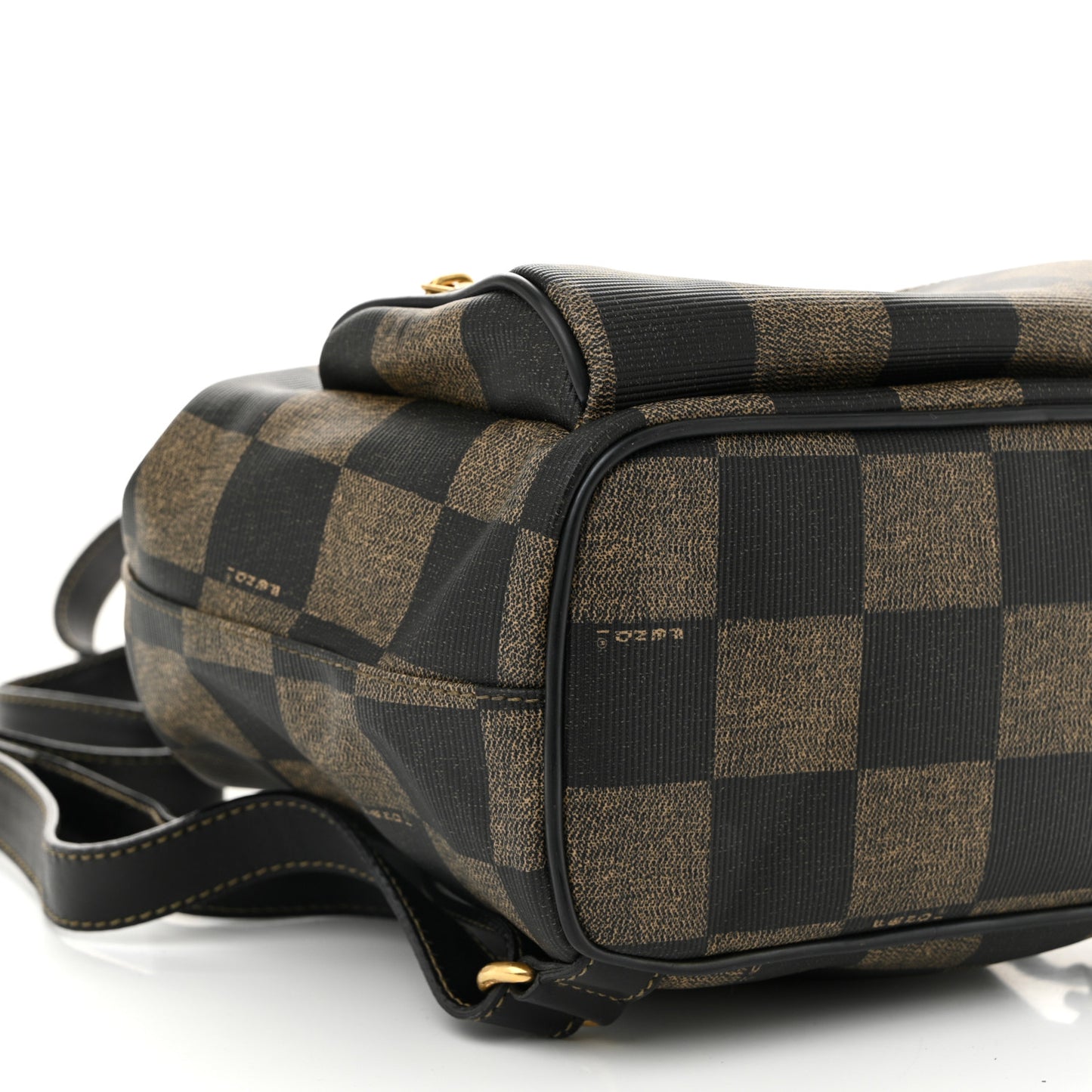 Coated Canvas Pequin Drawstring Backpack Tobacco