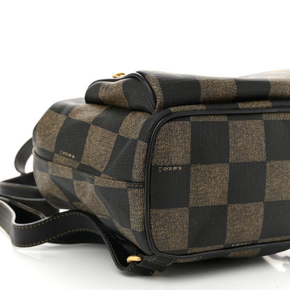 Fendi Coated Canvas Pequin Drawstring Backpack Tobacco 8 of 9