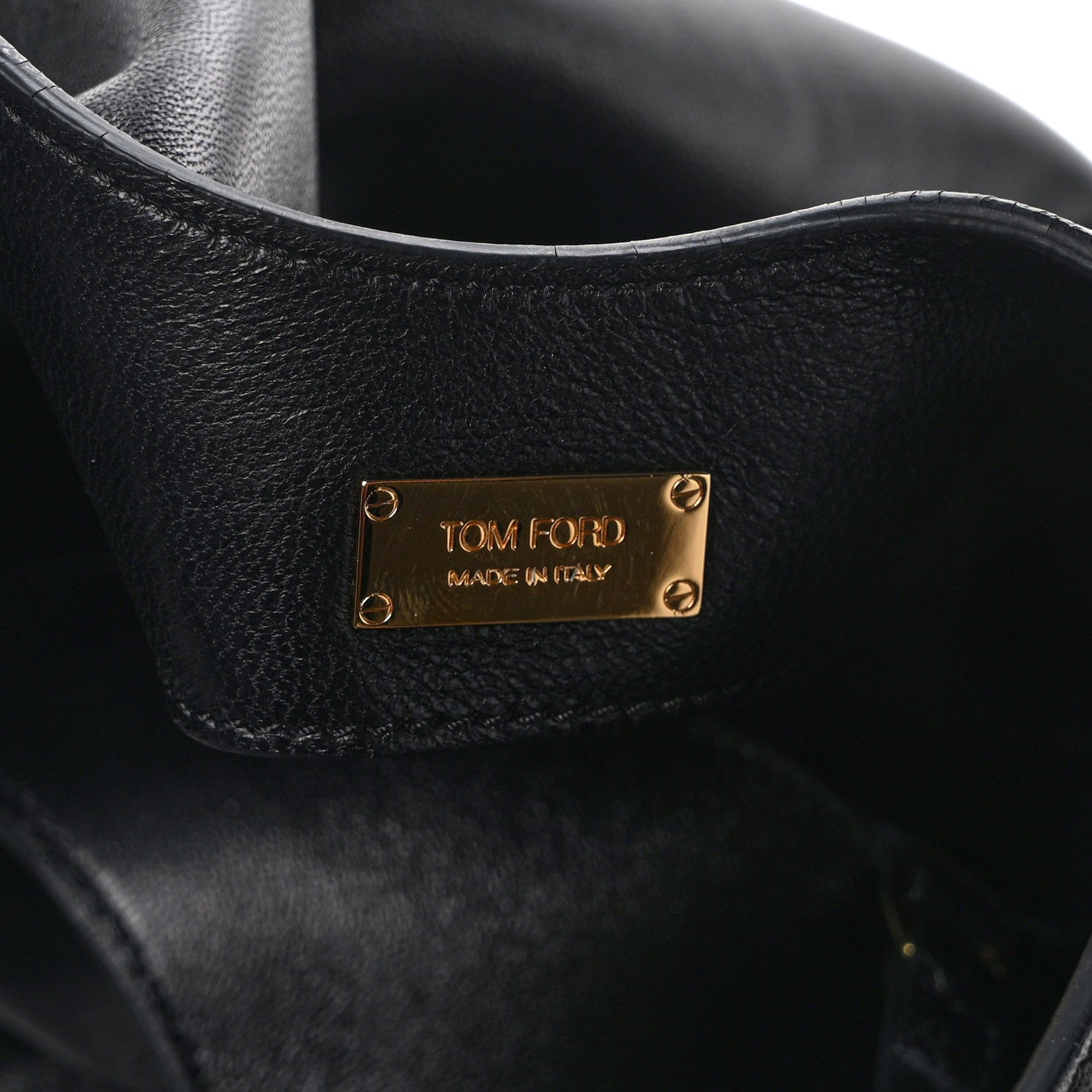 Tom Ford Ramskin Large Alix Padlock Zip Shoulder Bag Black 6 of 10