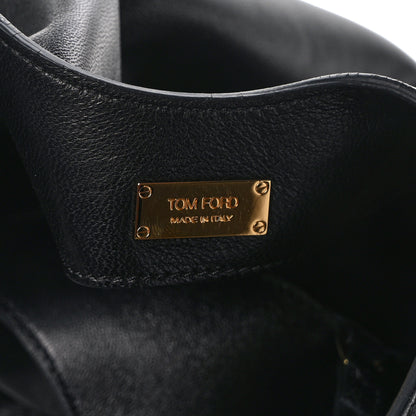 Tom Ford Ramskin Large Alix Padlock Zip Shoulder Bag Black 6 of 10