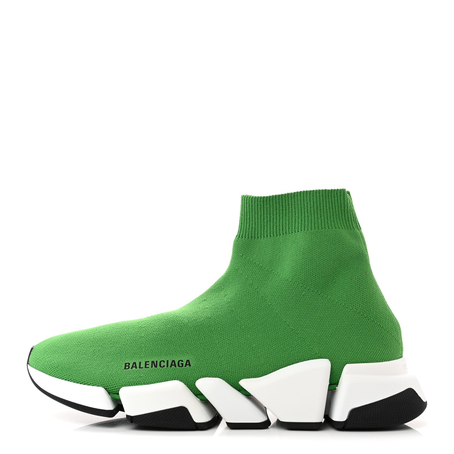 Balenciaga Technical 3D Recycled Knit Bi-Color Sole Mens Speed 2.0 Sneakers 42 Green 1 of 10