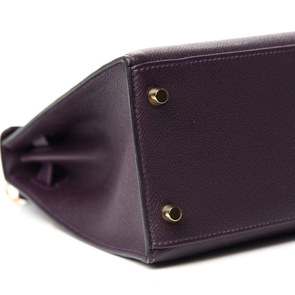 Hermes Epsom Kelly Sellier 28 Raisin 6 of 11