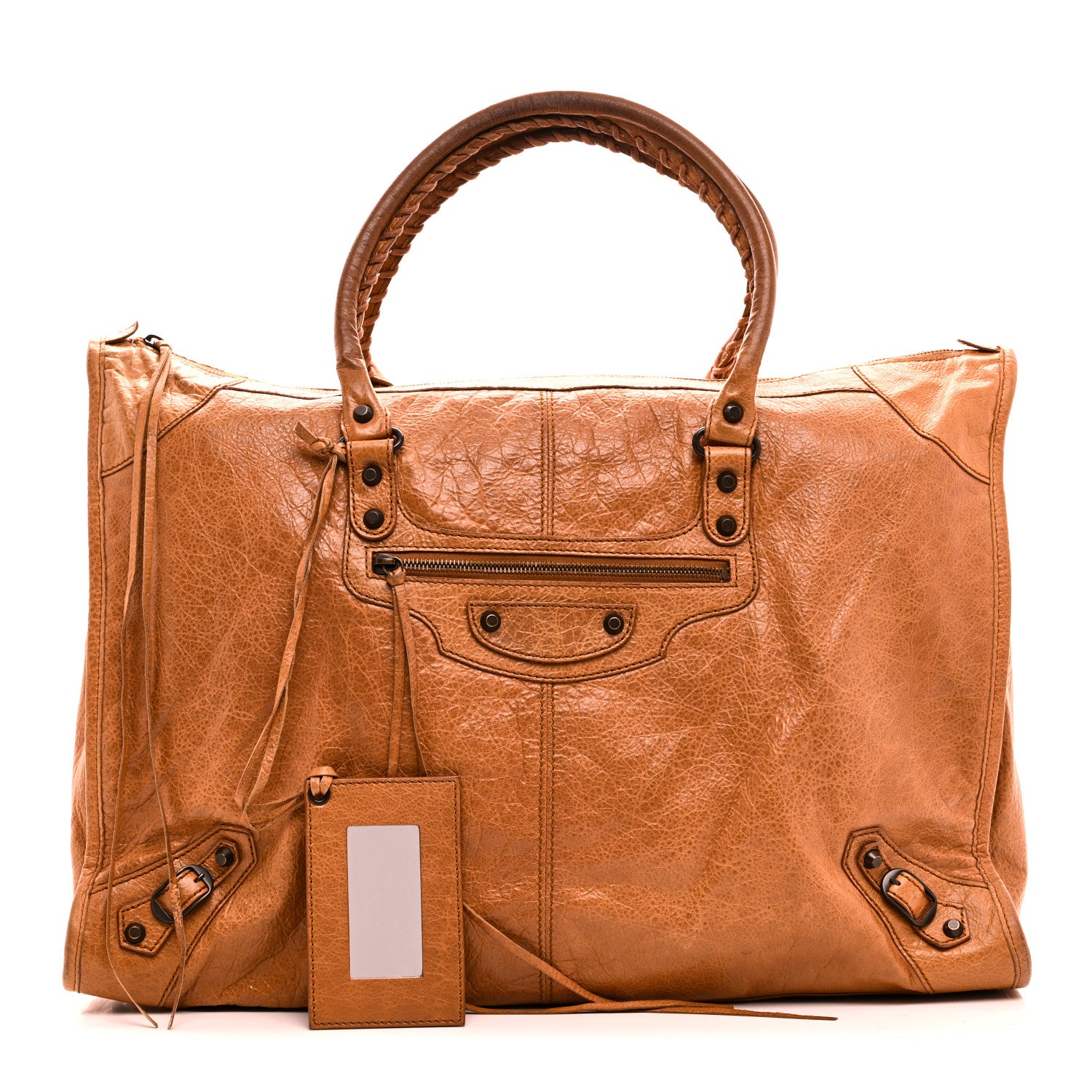 Balenciaga Agneau Classic Hardware Weekender Cumin 3 of 11
