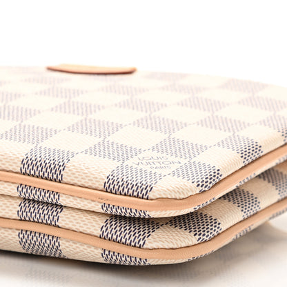 Louis Vuitton Damier Azur Double Zip Pochette 9 of 9