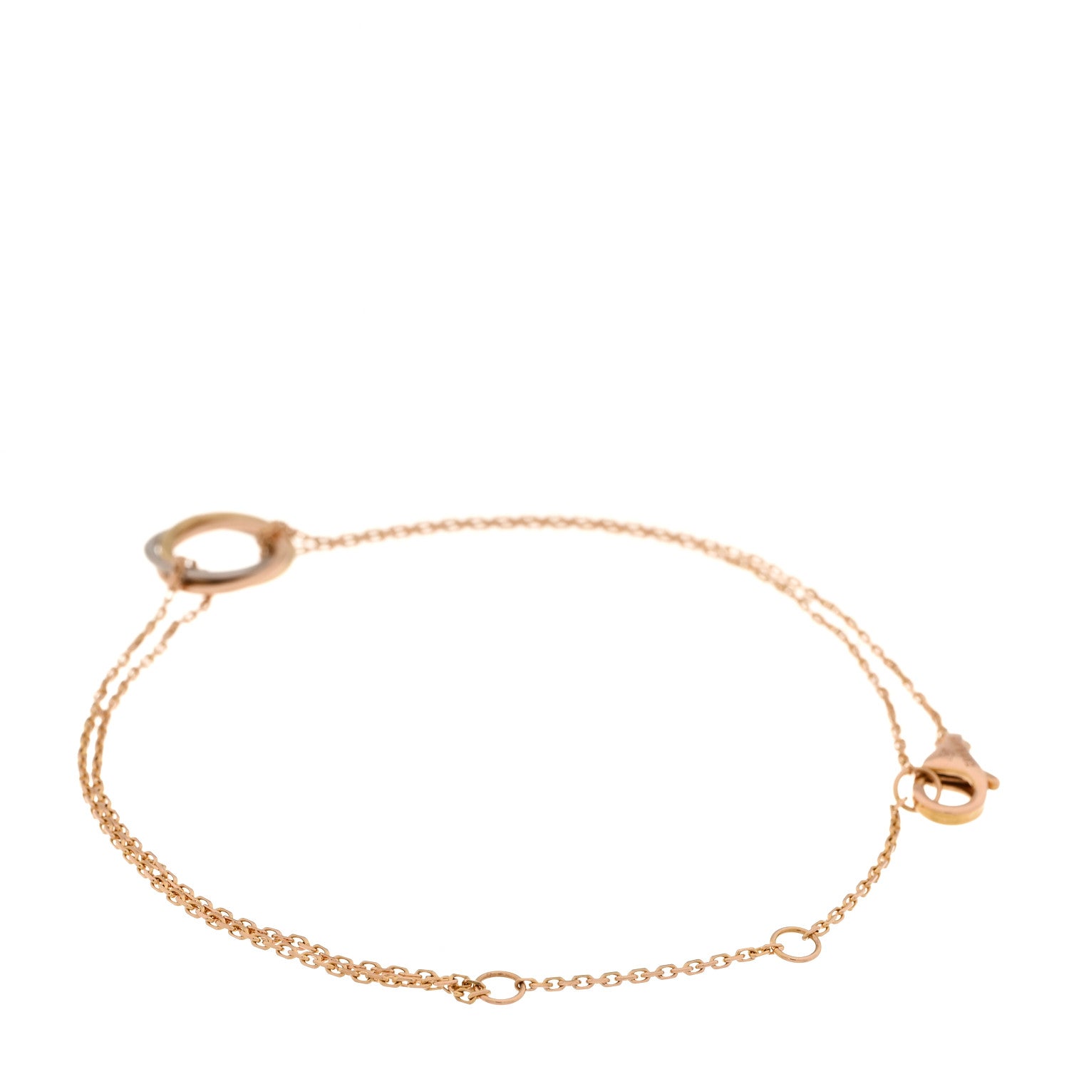 Cartier 18K Pink Yellow White Gold Trinity Bracelet 3 of 5