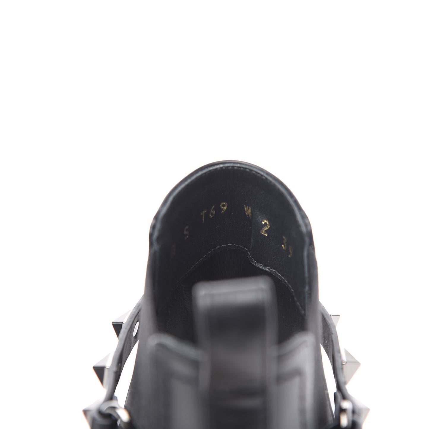 Calfskin Rockstud Chelsea 85mm Ankle Boots 39 Black