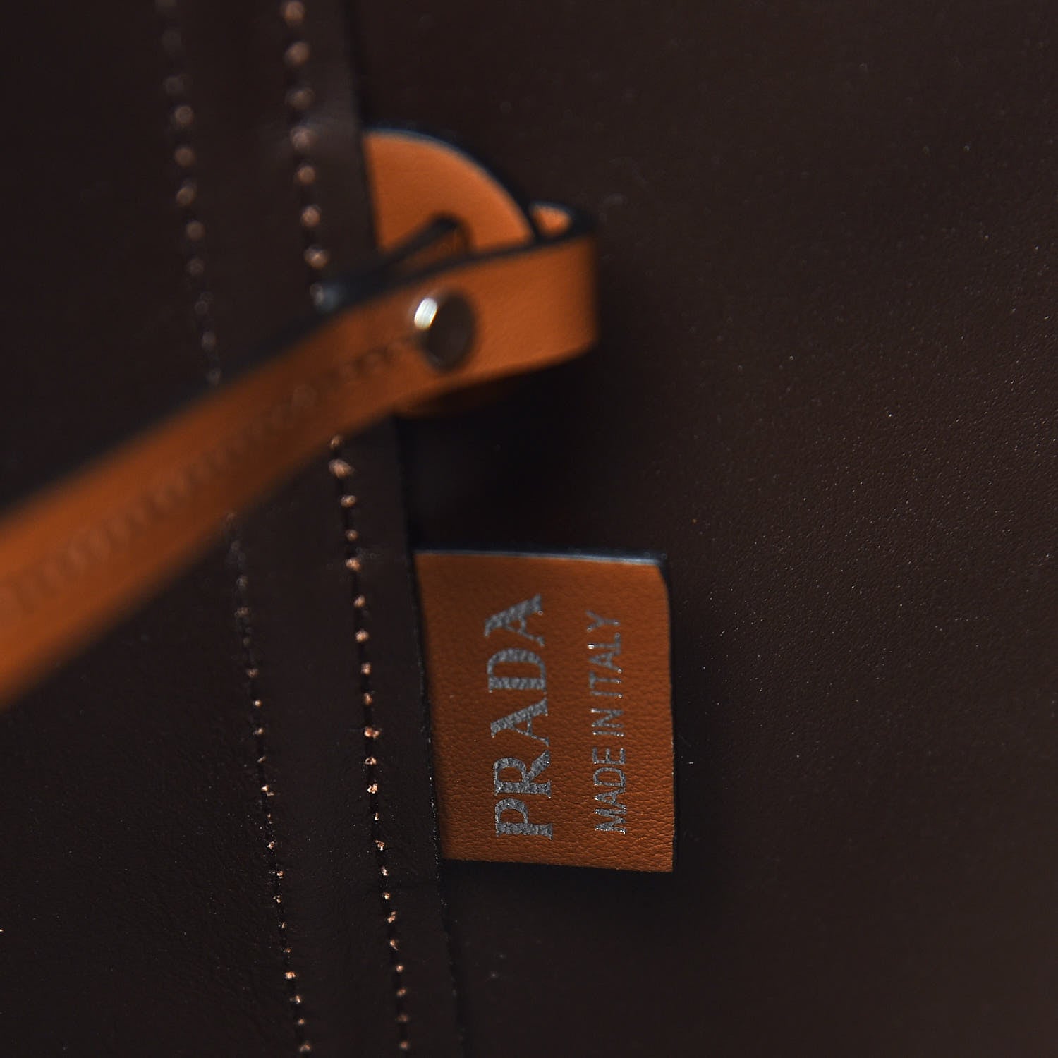 Prada Calfskin Large Concept Shopper Tote Cuoio 7 of 10
