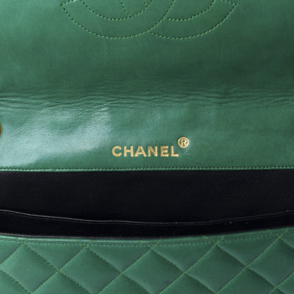 Chanel Lambskin Quilted Medium Single Flap Green 7 of 13