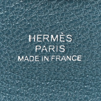 Hermes Chevre Mysore Bastia Coin Purse Bleu Aztec 6 of 8