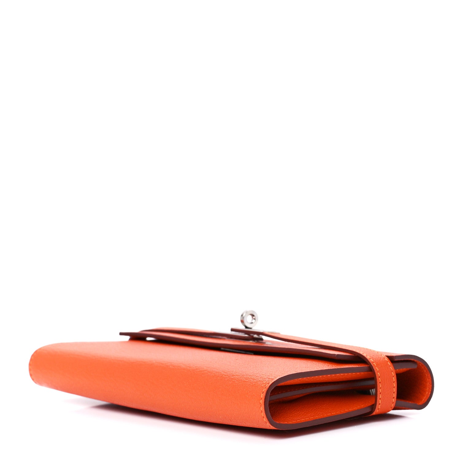 Hermes Chevre Mysore Kelly Longue Wallet Feu 9 of 11