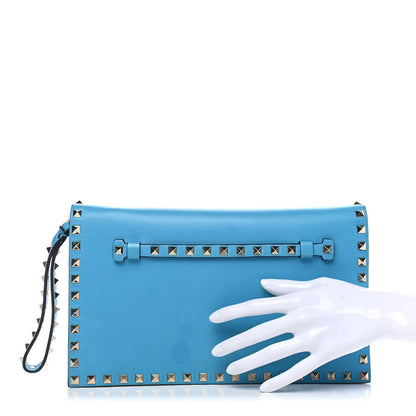 Valentino Garavani Nappa Rockstud Wristlet Clutch Parrot 2 of 10