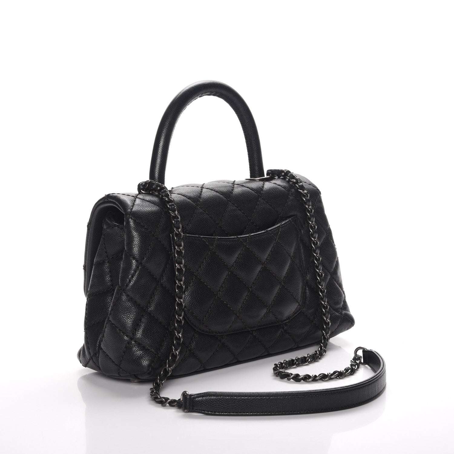 Chanel Caviar Quilted Mini Coco Handle Flap Black 3 of 8