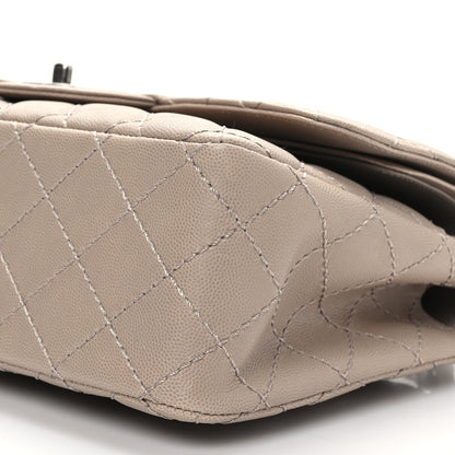 Chanel Washed Caviar Quilted Jumbo Double Flap Taupe 9 of 10