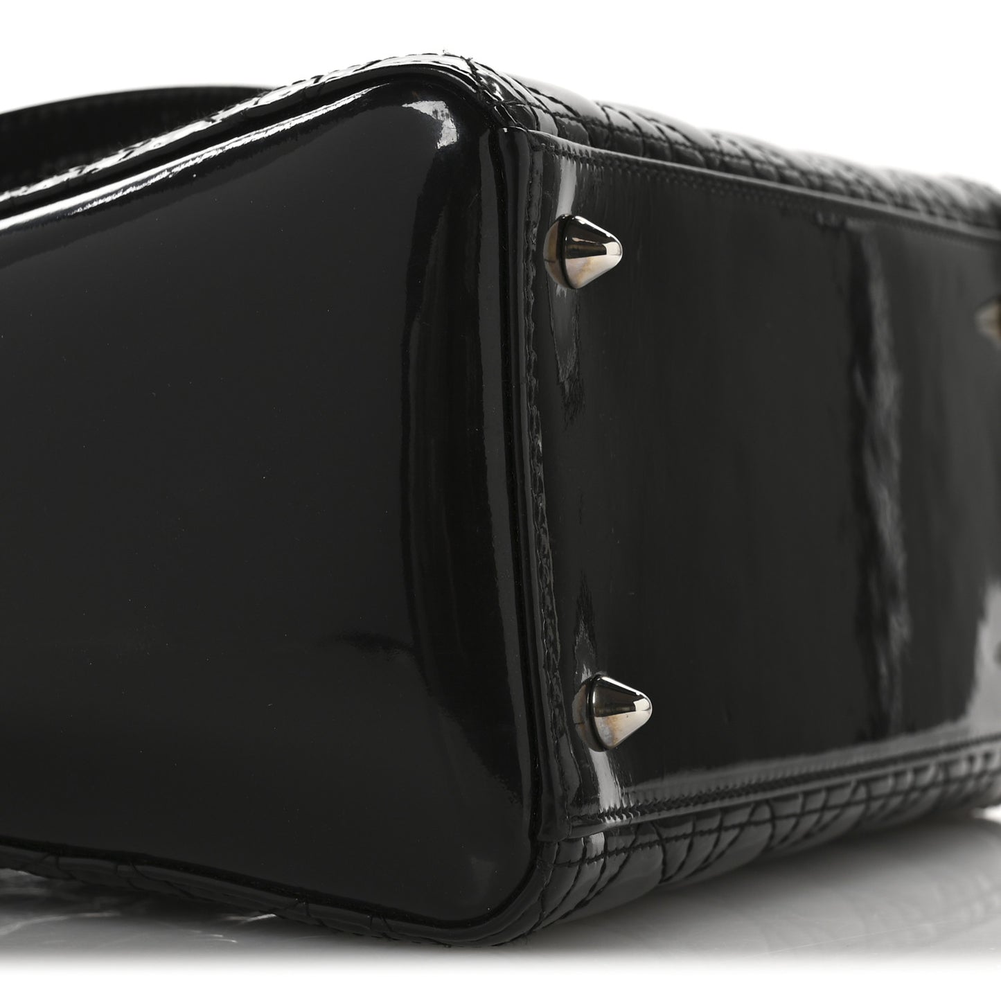 Patent Cannage Medium Lady Dior Black