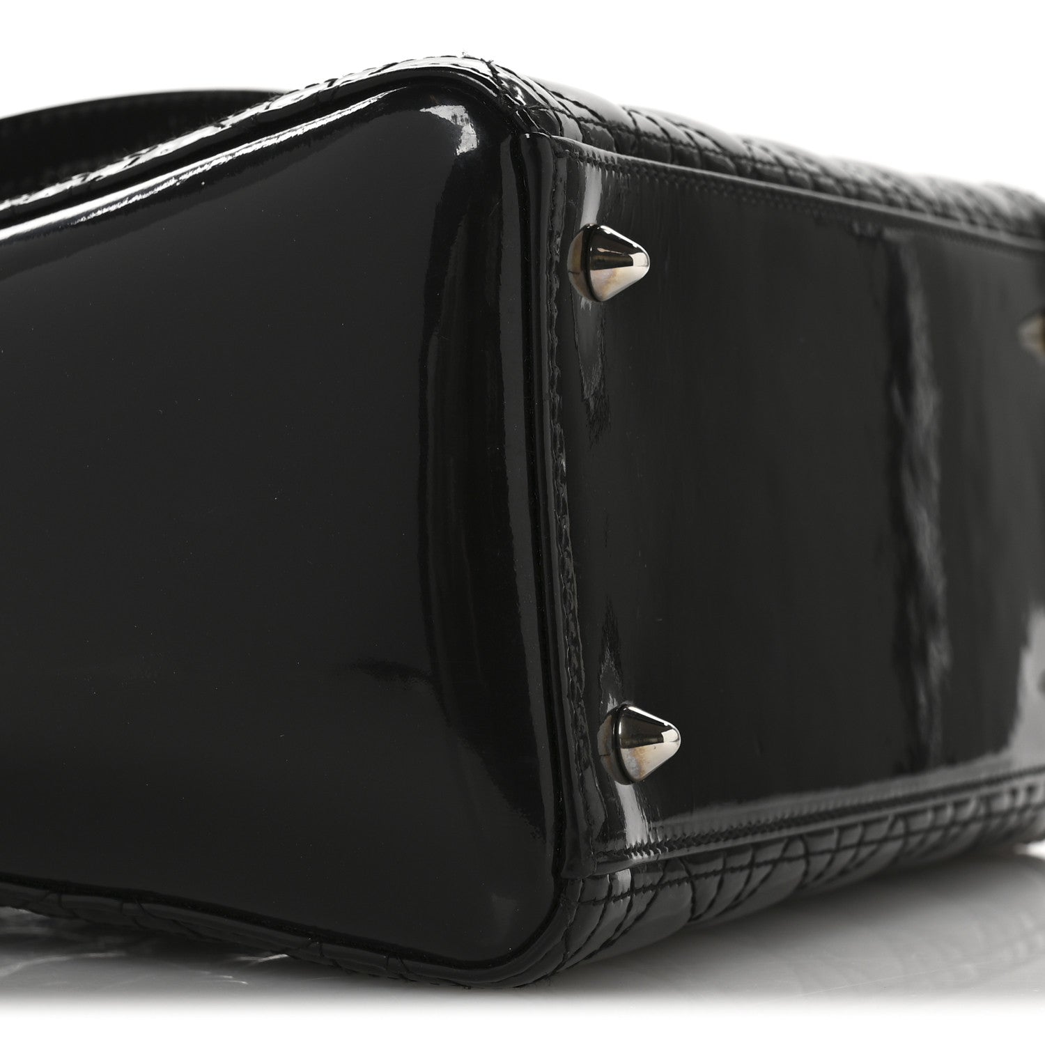 Christian Dior Patent Cannage Medium Lady Dior Black 9 of 10