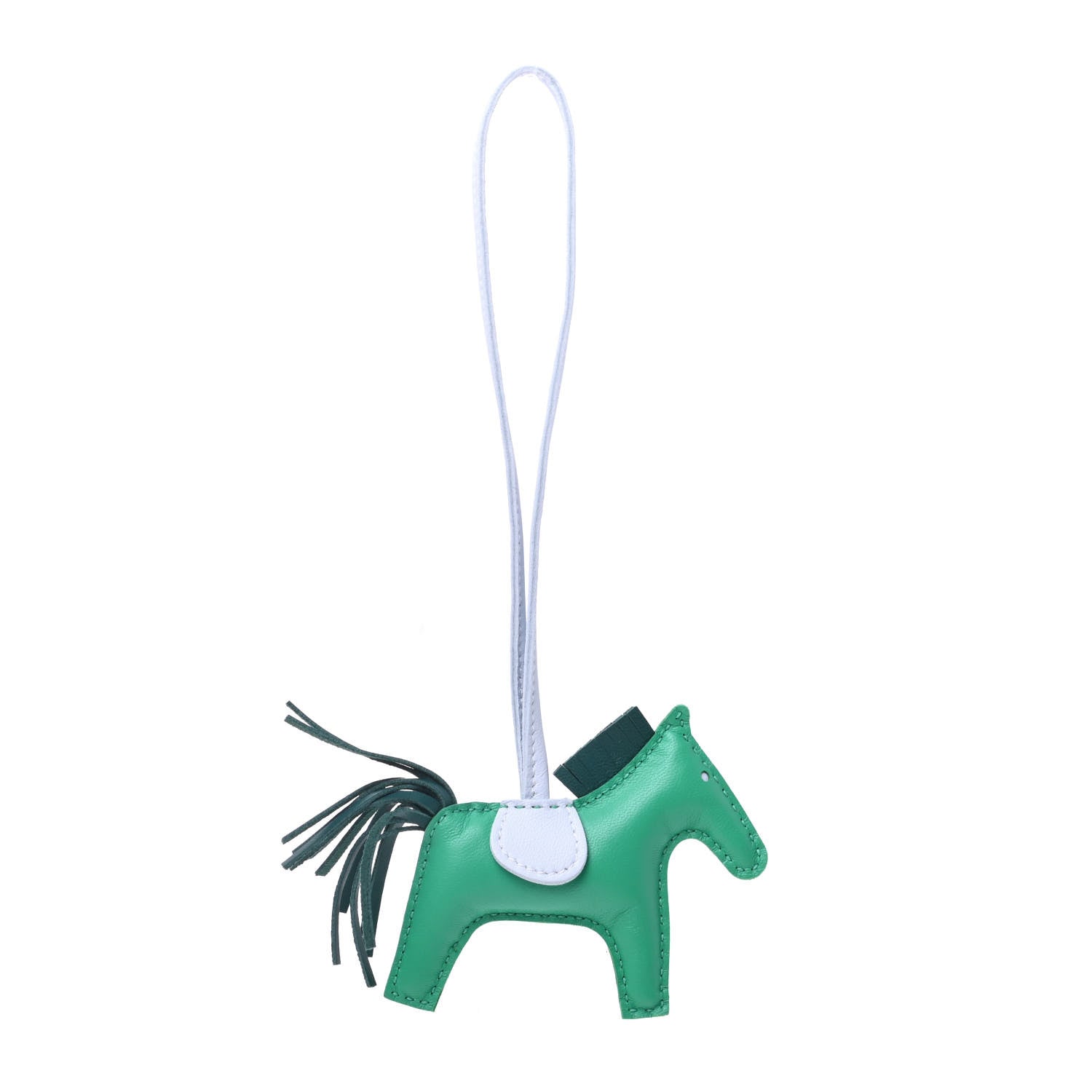 Hermes Milo Lambskin Grigri Rodeo Horse Bag Charm PM Menthe Malachite Brume 1 of 6