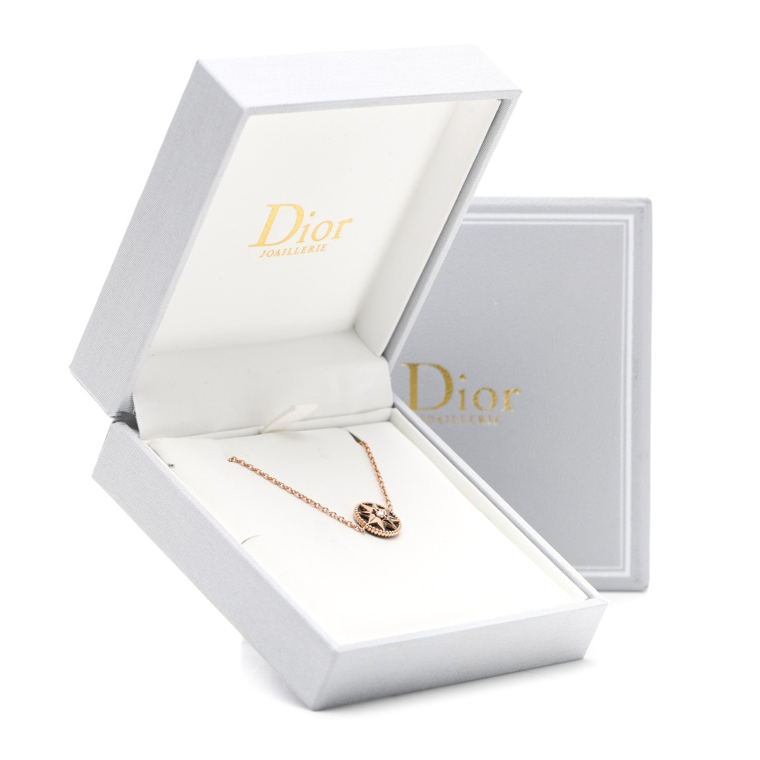 Christian Dior 18K Rose Gold Diamond Black Onyx Rose Des Vents Bracelet 5 of 5