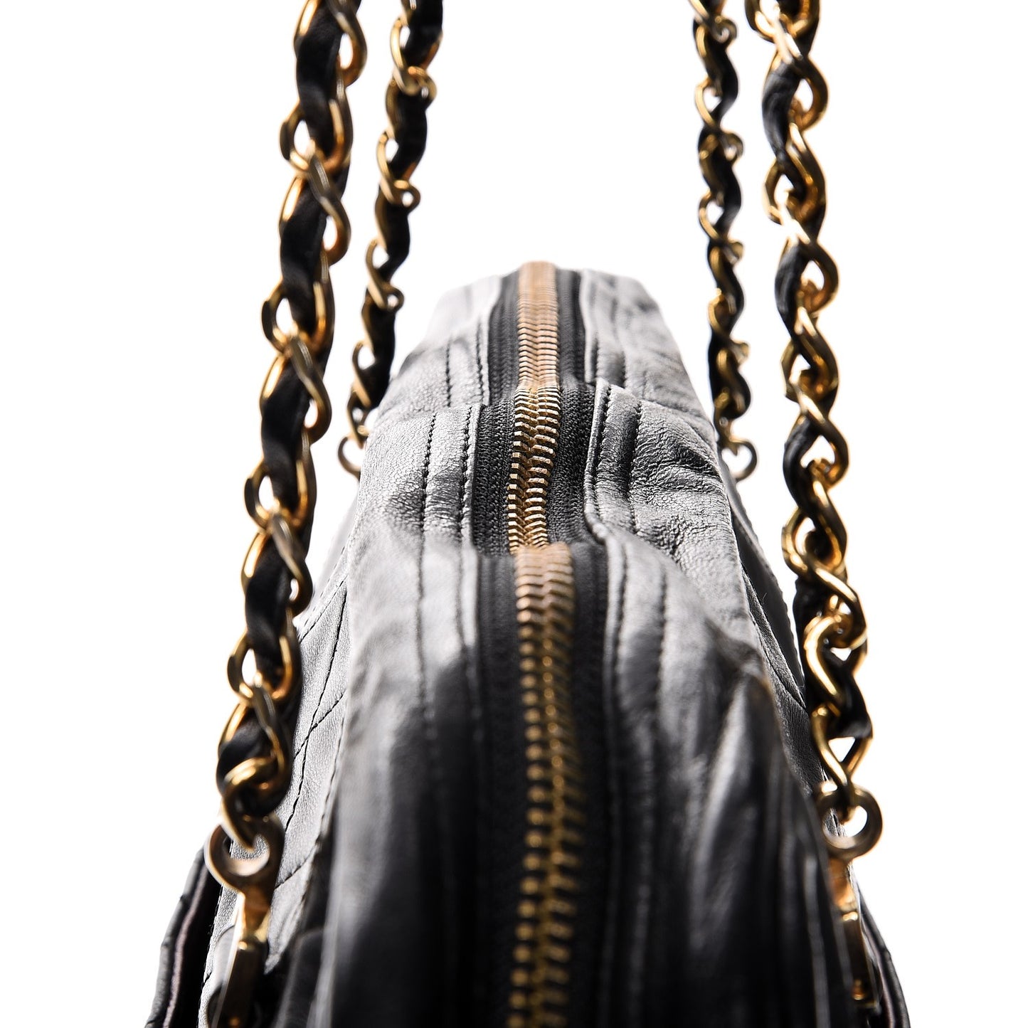Lambskin Quilted Shoulder Bag Black