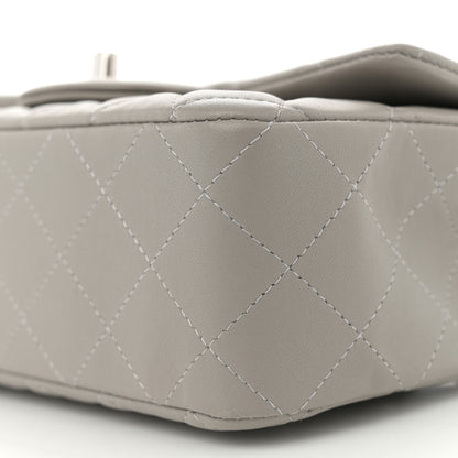 Chanel Lambskin Quilted Mini Rectangular Flap Grey 10 of 11