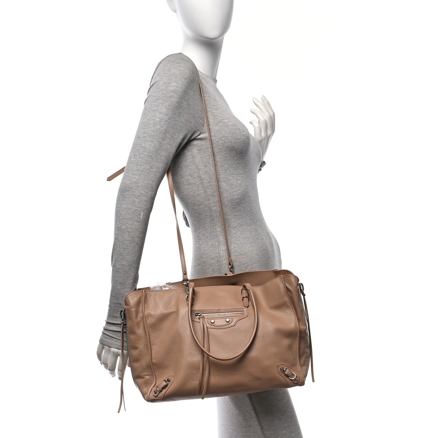 Veau Papier B4 Zip Around Tote Rose Des Sables