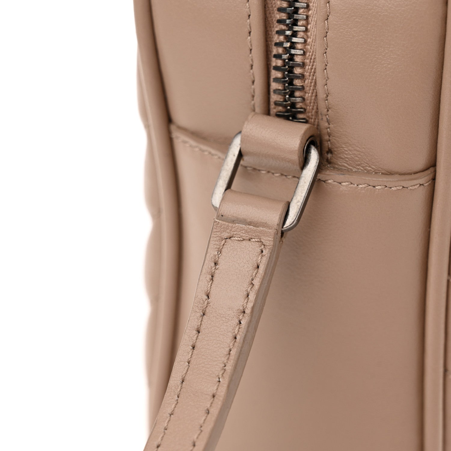 Saint Laurent Calfskin Matelasse Monogram Lou Camera Bag Dark Beige 11 of 11
