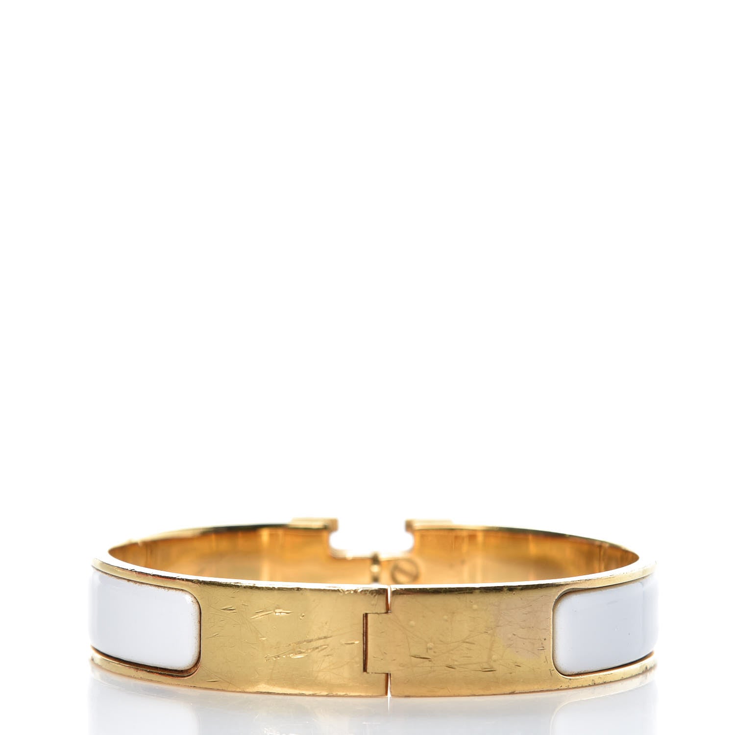 Hermes Enamel Narrow Clic Clac H Bracelet PM White 3 of 6