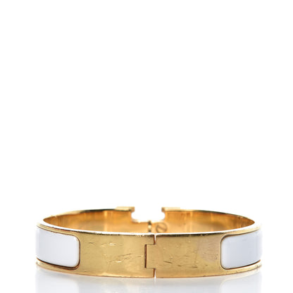 Hermes Enamel Narrow Clic Clac H Bracelet PM White 3 of 6