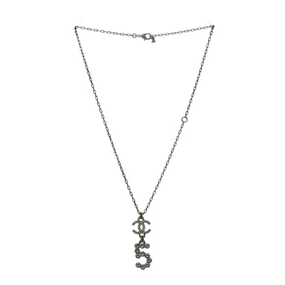 Chanel Crystal City of Light CC Necklace Pendant Gold 3 of 5