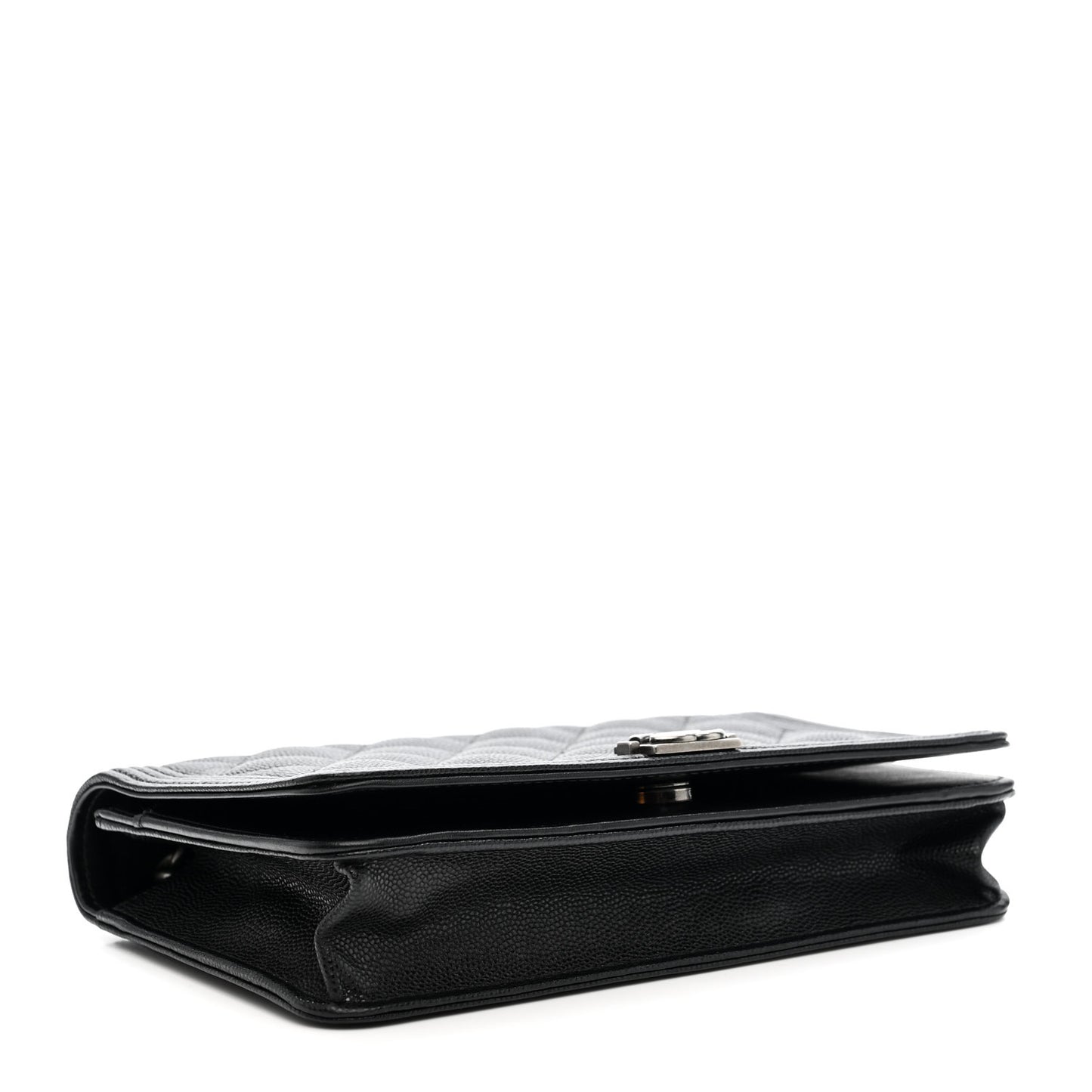 Caviar Quilted Boy Wallet On Chain WOC Black