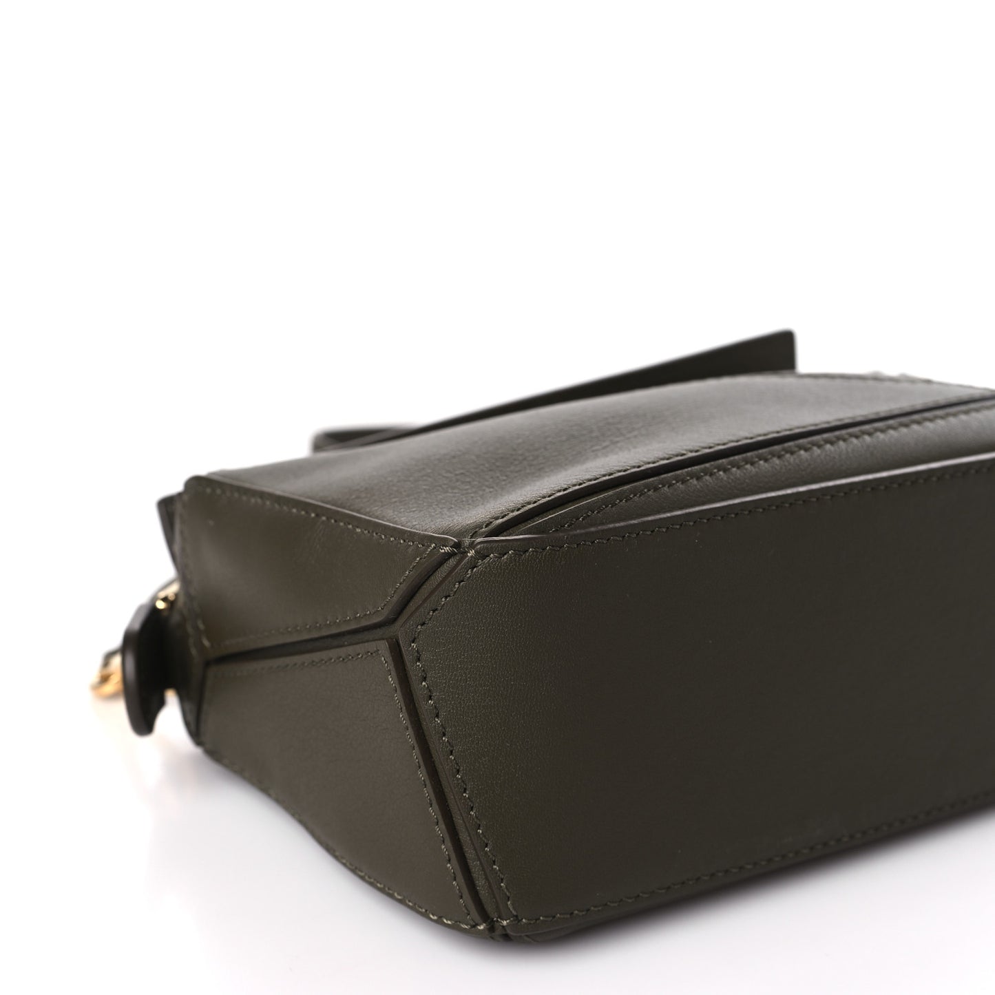 Calfskin Mini Puzzle Bag Khaki Green