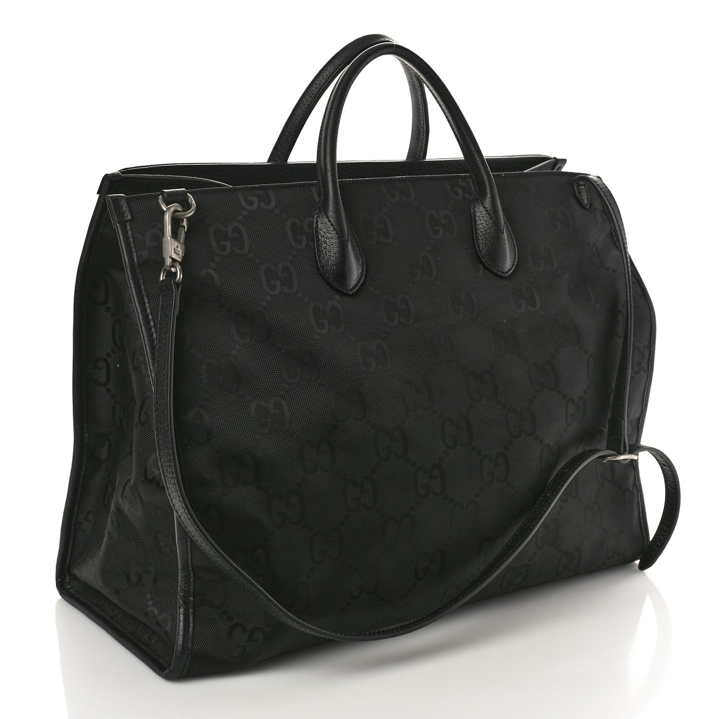 Econyl Nylon Monogram Large Off The Grid Tote Bag Black