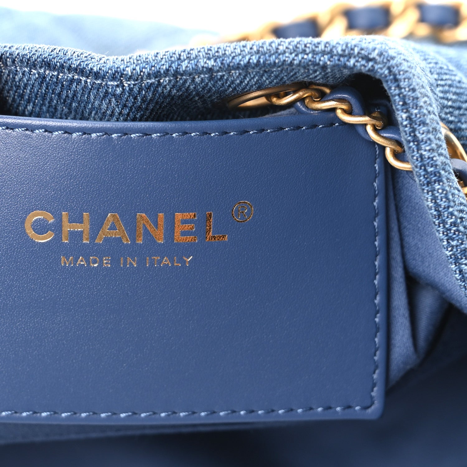 Chanel Washed Denim Quilted Mini Chanel 25 Handbag Blue 1816464