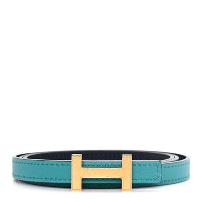 Hermes Swift Epsom 13mm Focus Belt 90 Malachite Bleu Saphir 1 of 5