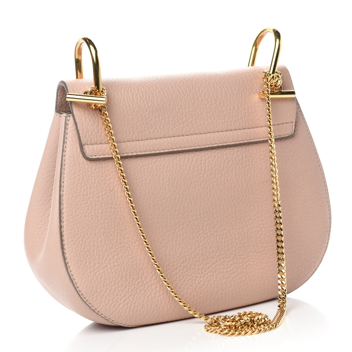 Grained Lambskin Drew Shoulder Bag Cement Pink