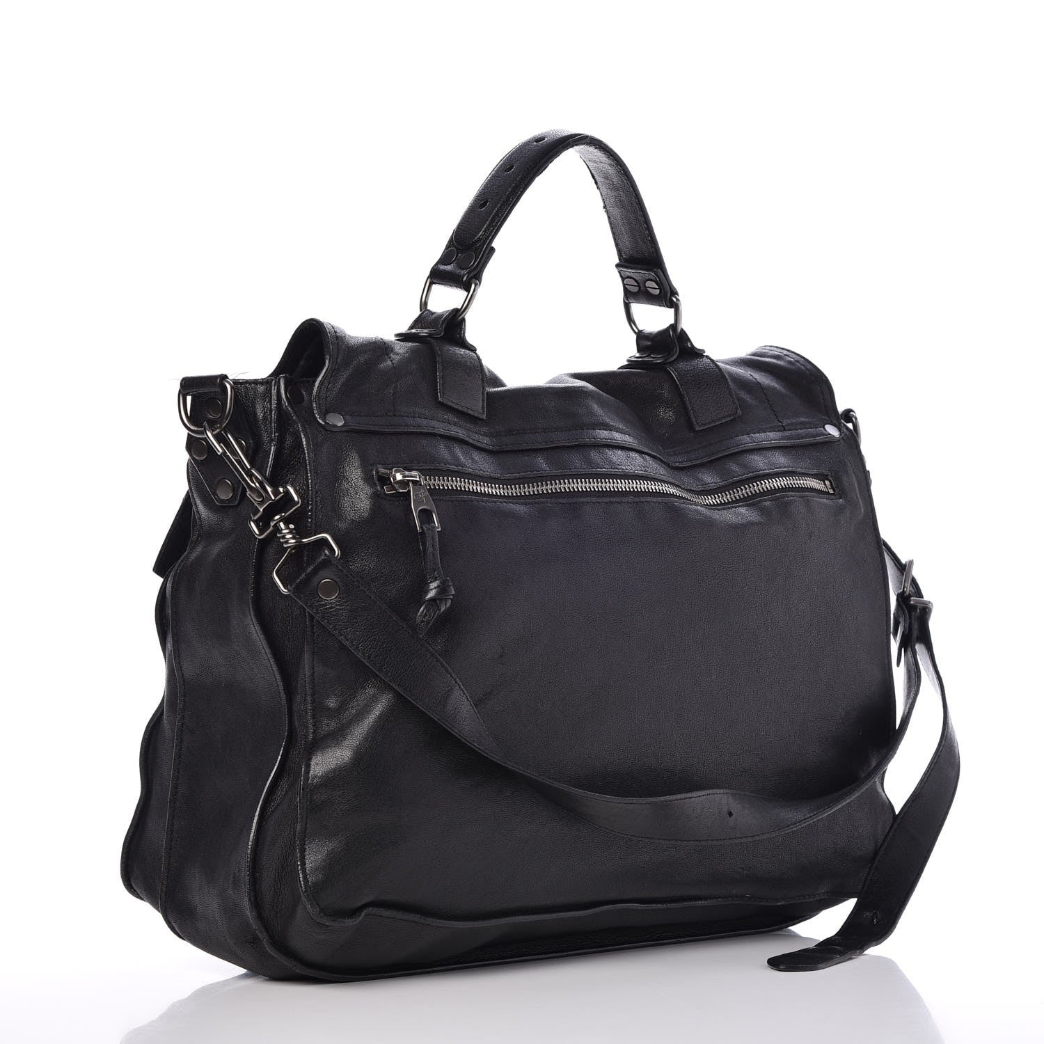 Proenza Schouler Lambskin Extra Large PS1 Satchel Black 3 of 10