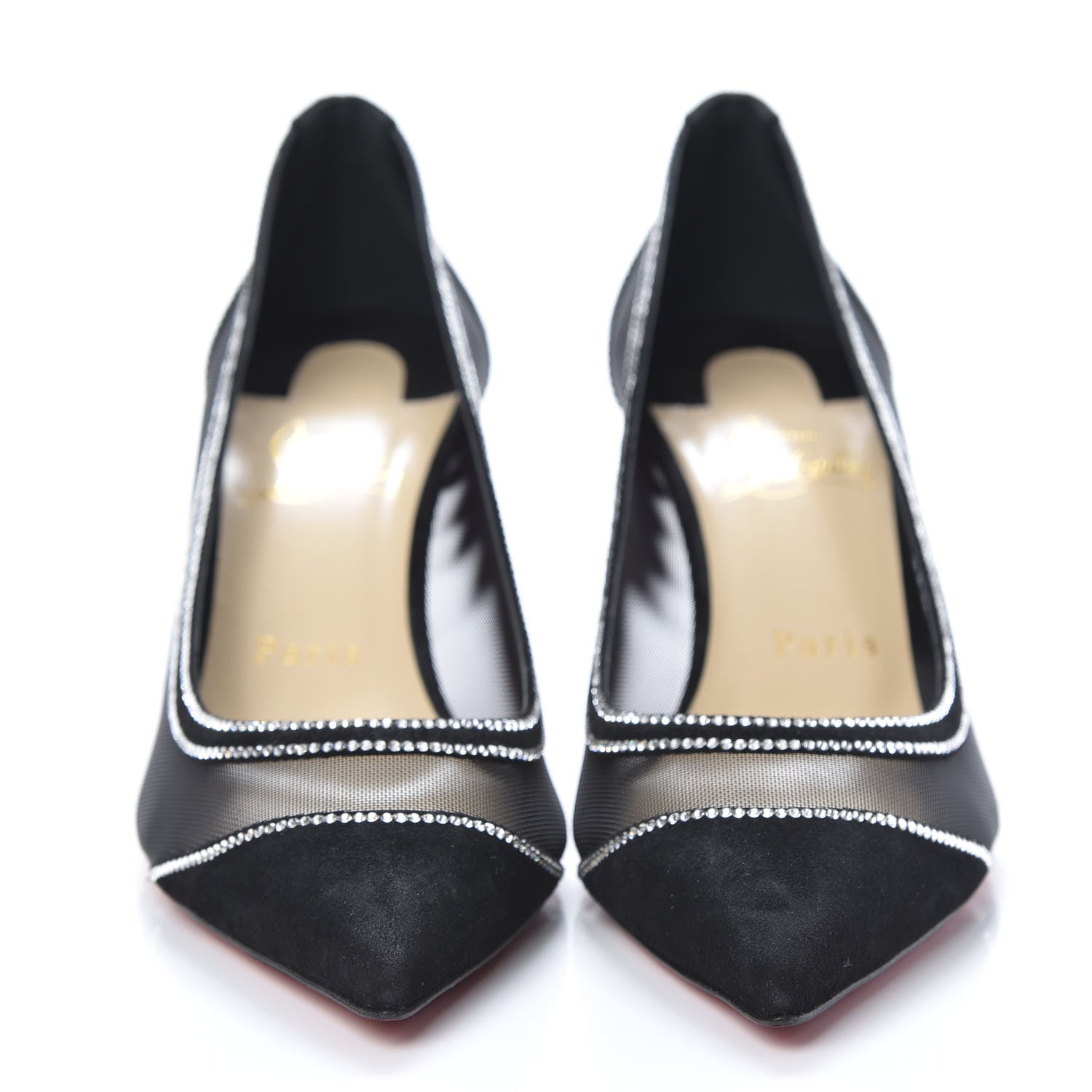 Christian Louboutin Veau Velours Crystal Rete Galativi 70 Pumps 37.5 Black 2 of 8
