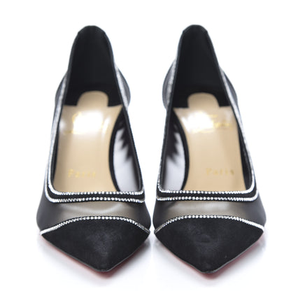 Christian Louboutin Veau Velours Crystal Rete Galativi 70 Pumps 37.5 Black 2 of 8