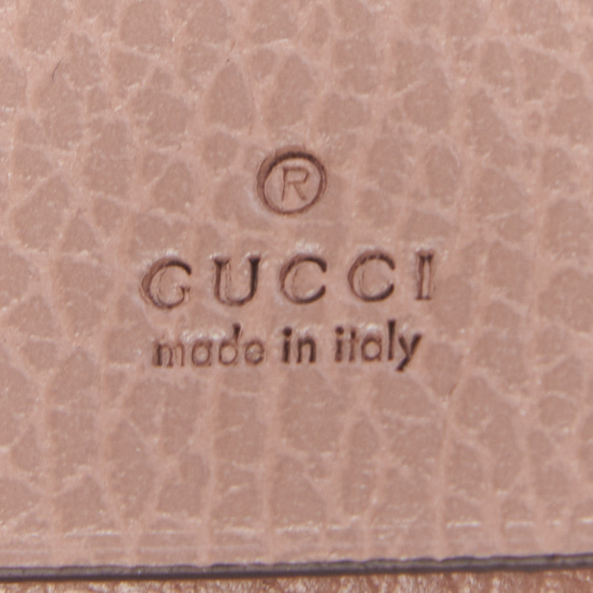 Gucci Dollar Calfskin GG Supreme Monogram GG Marmont 6 Key Holder Case Porcelain Rose Beige Ebony 7 of 8