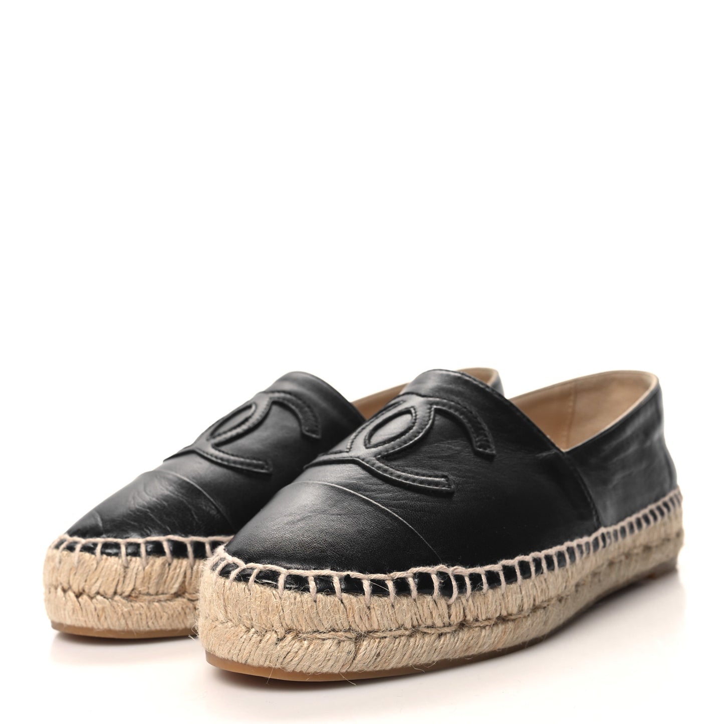 Lambskin CC Espadrilles 36 Black