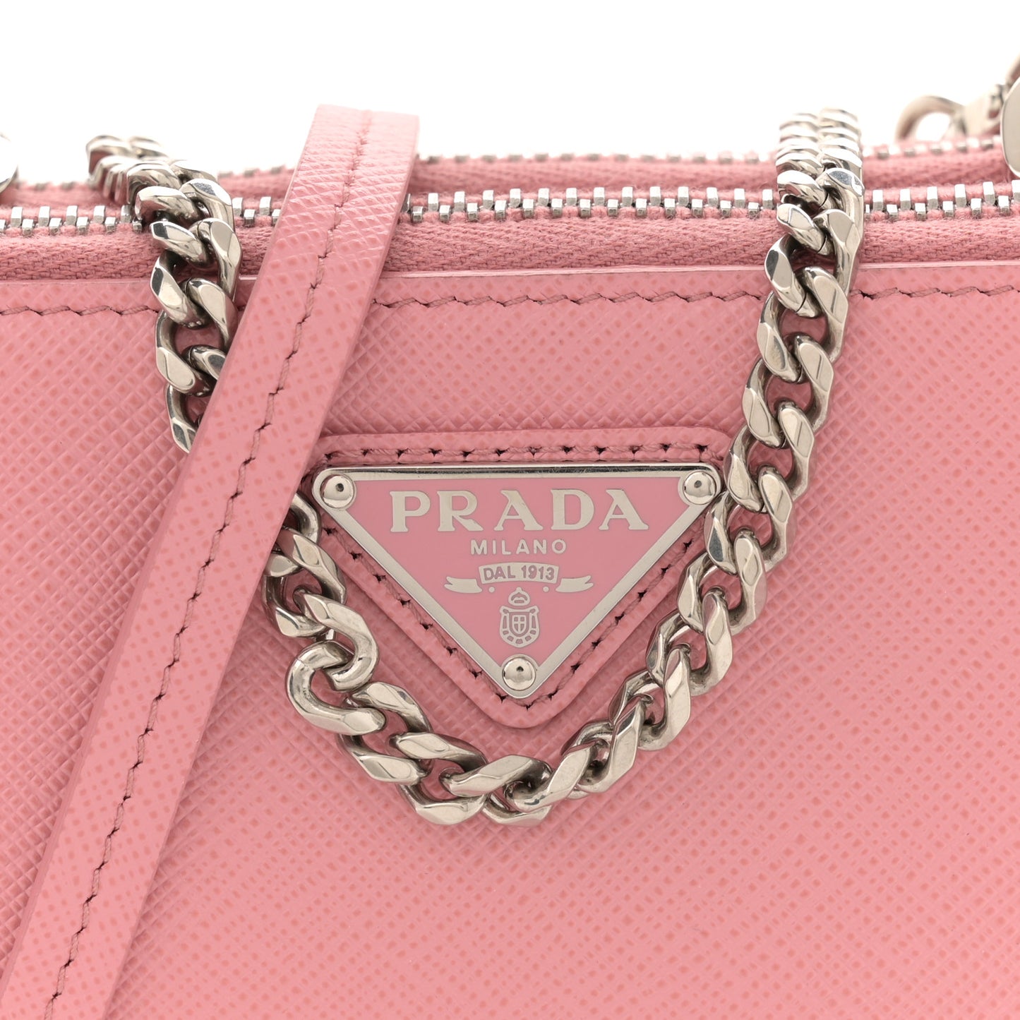 Saffiano Mini Triangle Crossbody Pouch Petalo