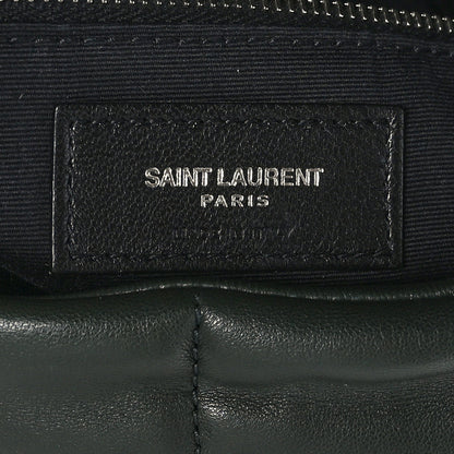 Saint Laurent Lambskin Quilted Small Loulou Puffer Monogram Chain Satchel Seaweed Green 6 of 9
