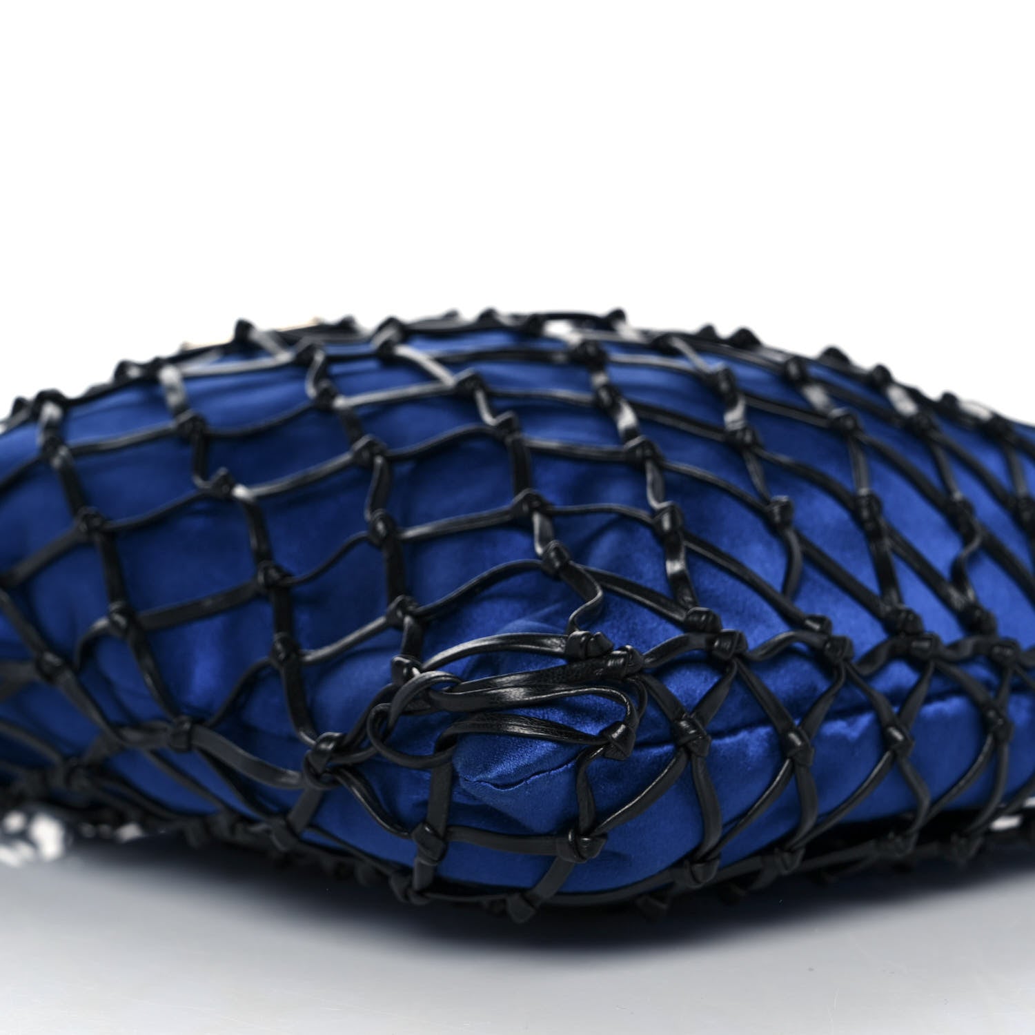 Prada Rete Stampato Bocche Tote Blue Black 7 of 8