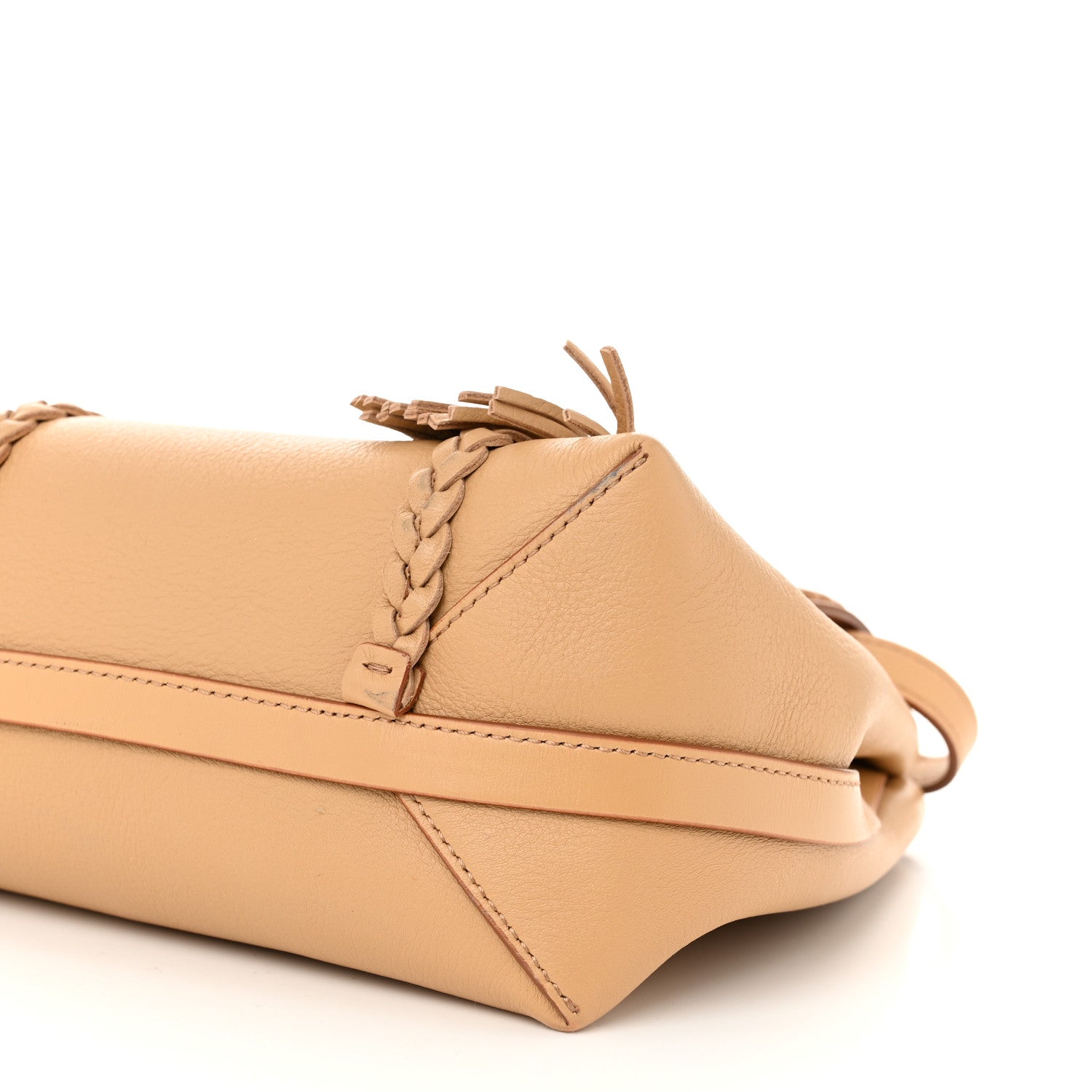 Chloe Grained Calfskin Medium Penelope Shoulder Bag Milky Brown 10 of 10