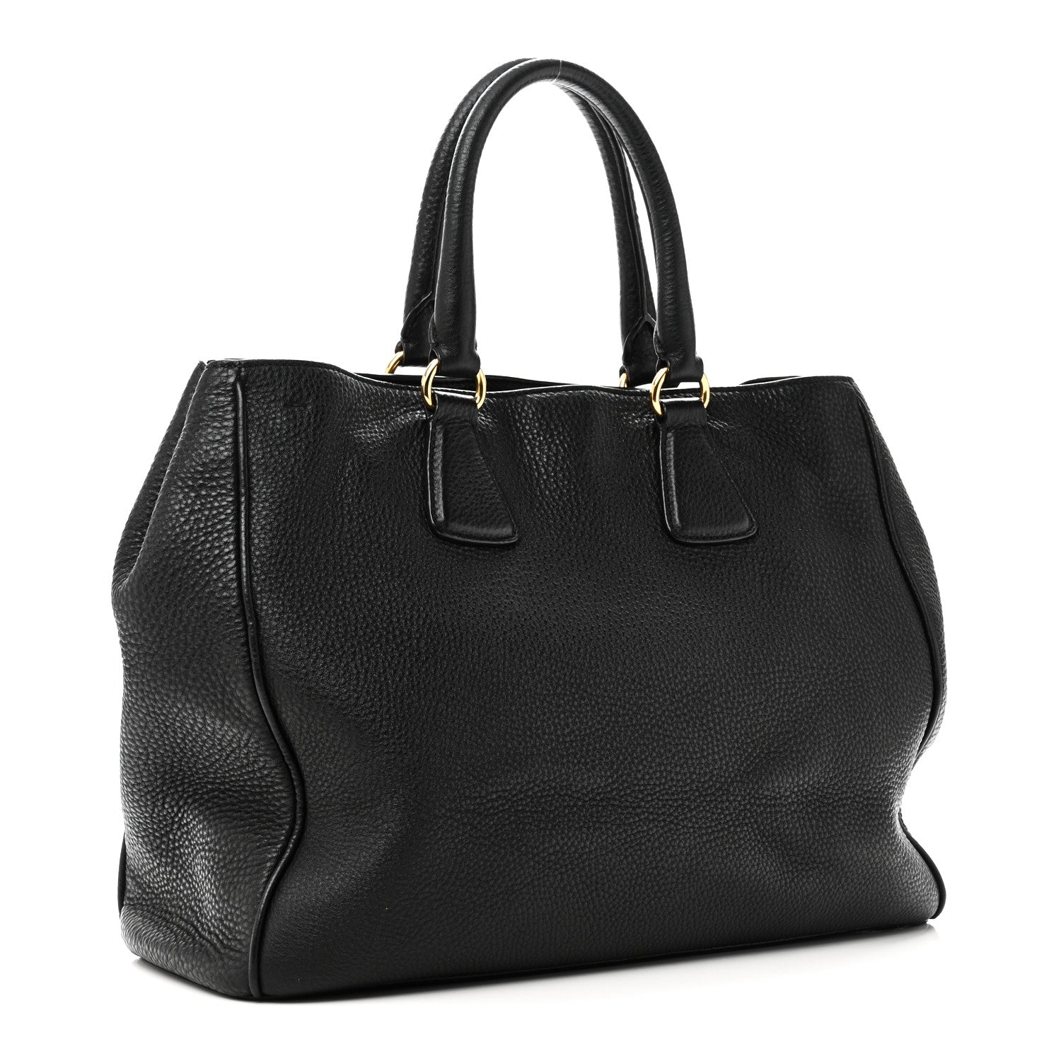 Prada Vitello Daino Tote Black 3 of 9