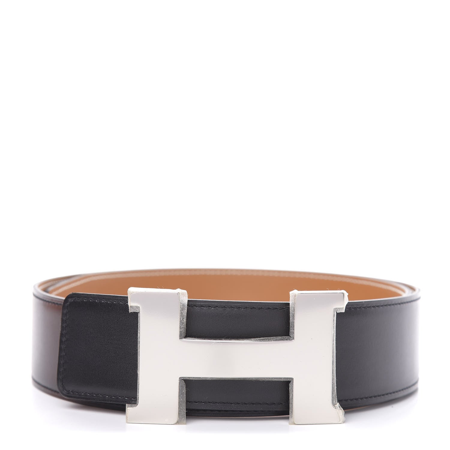 Hermes Box Chamonix 42mm Constance H Belt 80 Black Natural 1 of 6
